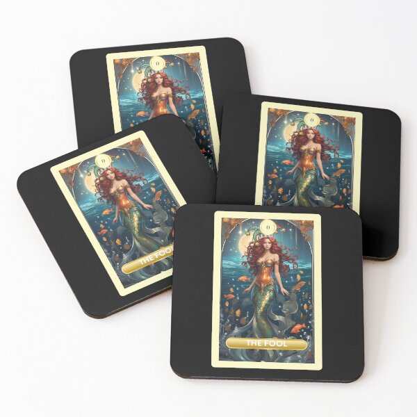 Item preview, The Fool Major Arcana Mermaid Tarot Card designed and sold by SirenasWorld.