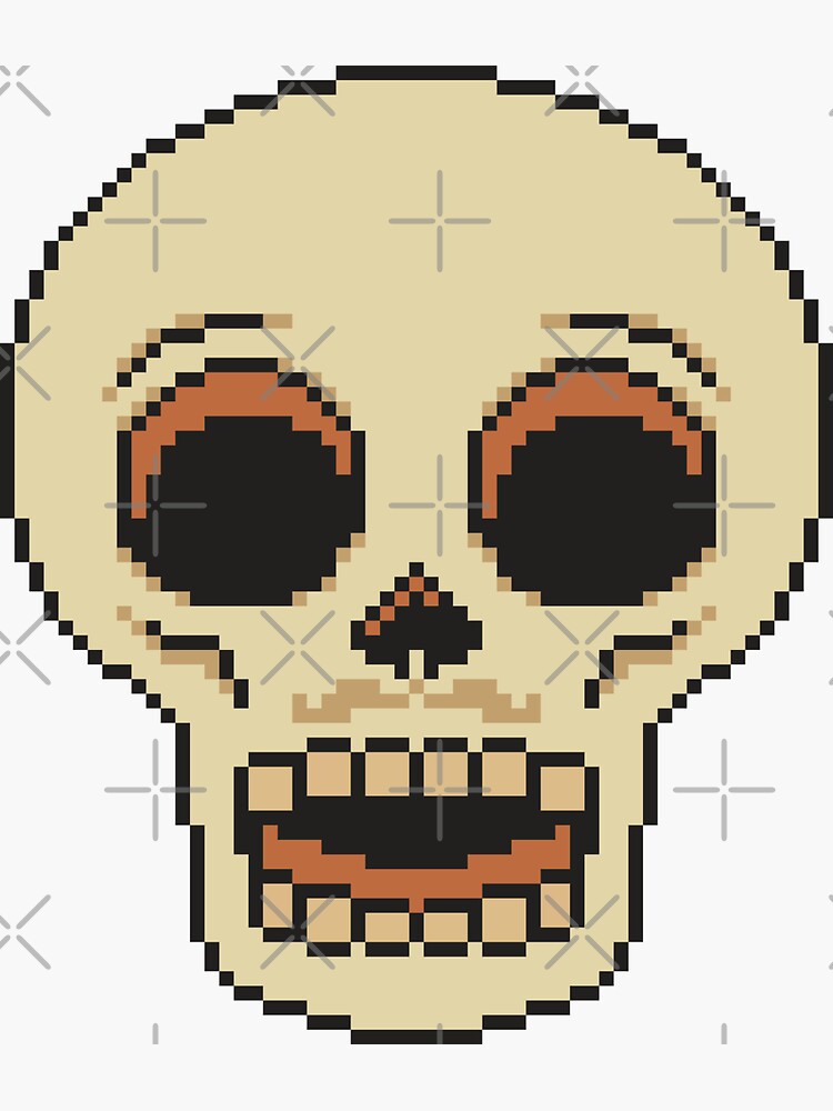 Scary face pixel art