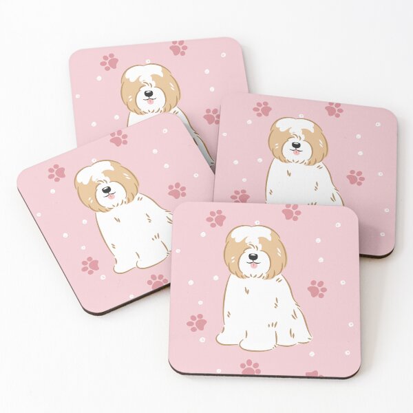Item preview, Whtie Gold Tibetan Terrier Dog  designed and sold by Lulupainting.