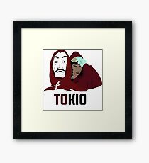 LA CASA DE PAPEL Tokio tee shirt Framed Print