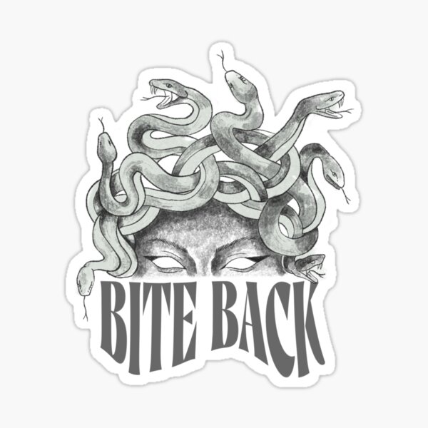 Vista previa del artículo con la obra «Medusa muerde», diseñado y vendido por sagegreenmoon.