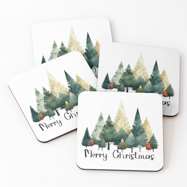 Item preview, Merry Christmas simple Christmas trees art illustration  designed and sold by Inktown.