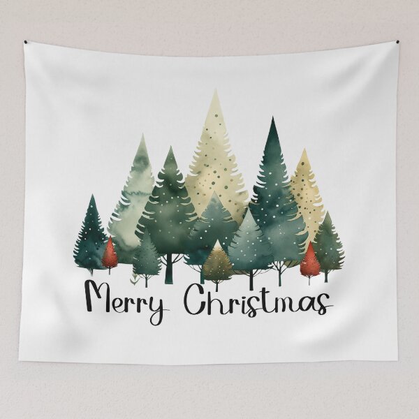 Item preview, Merry Christmas simple Christmas trees art illustration  designed and sold by Inktown.