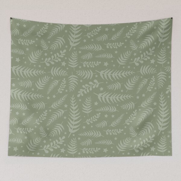 Item preview, Sage Green Leaf Pattern designed and sold by stareongroup.