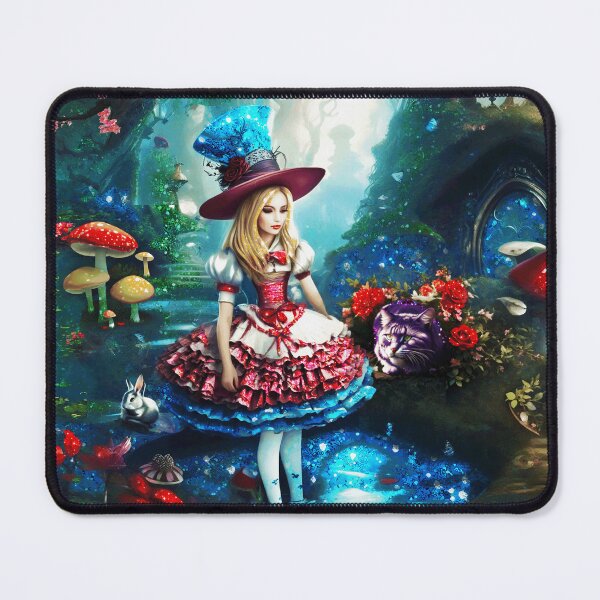 Item preview, Mad Hatter,  Alice in Wonderland Theme, Cheshire cat, Mushrooms, Flowers, Adventure, Cat designed and sold by ealtice.