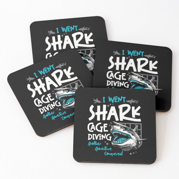 Item preview, I Went Shark Cage Diving Another Adventure Conquered designed and sold by Uppercase Tees.