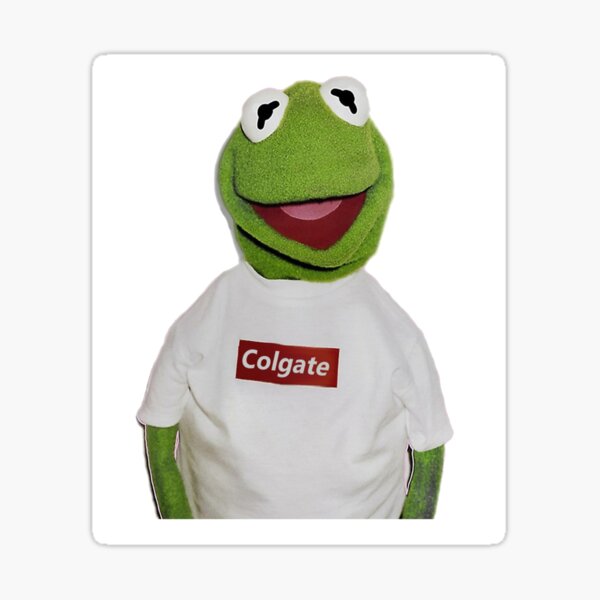 supreme kermit the frog sticker