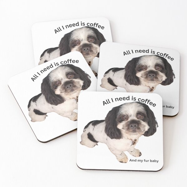 Artikelvorschau, Ich brauche nur Kaffee und mein Fellbaby. Shihtzu x Pudel entworfen und verkauft von Debsgiftware Ward.