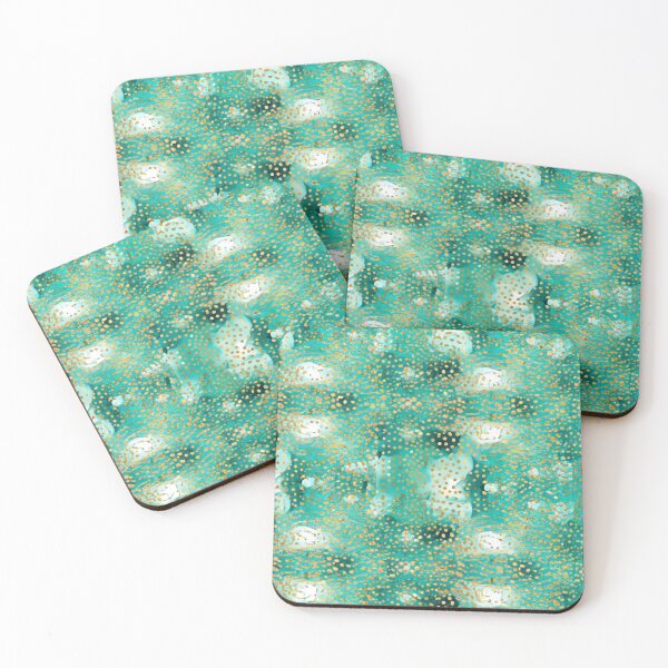 Item preview, Cute Watercolor Teal And Golden Pattern Small Dots  designed and sold by Moonsiess.