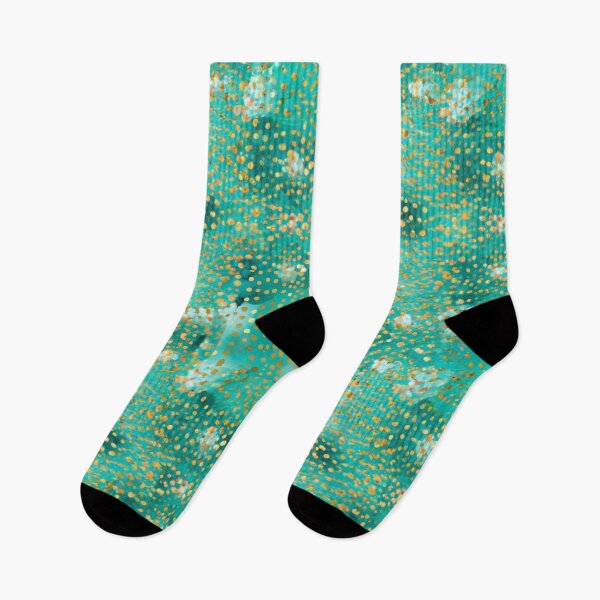 Item preview, Cute Watercolor Teal And Golden Pattern Small Dots  designed and sold by Moonsiess.