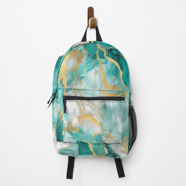Item preview, Beautiful Elegant Teal And Golden Marble Pattern designed and sold by Moonsiess.