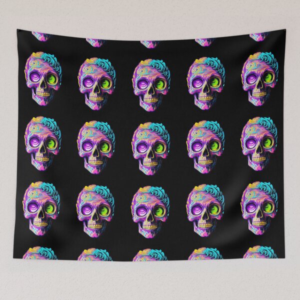 Item preview, A.I Generated Psychedelic Moon Skull  designed and sold by GleamingGiant.