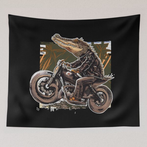 Item preview, Alligator Riding a Bike designed and sold by Zenzy Customs.