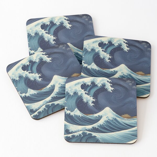 Item preview, Great Wave Kanagawa Japanese Hokusai Van Gogh Style designed and sold by Yellowriversss.