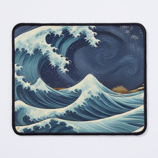 Item preview, Great Wave Kanagawa Japanese Hokusai Van Gogh Style designed and sold by Yellowriversss.