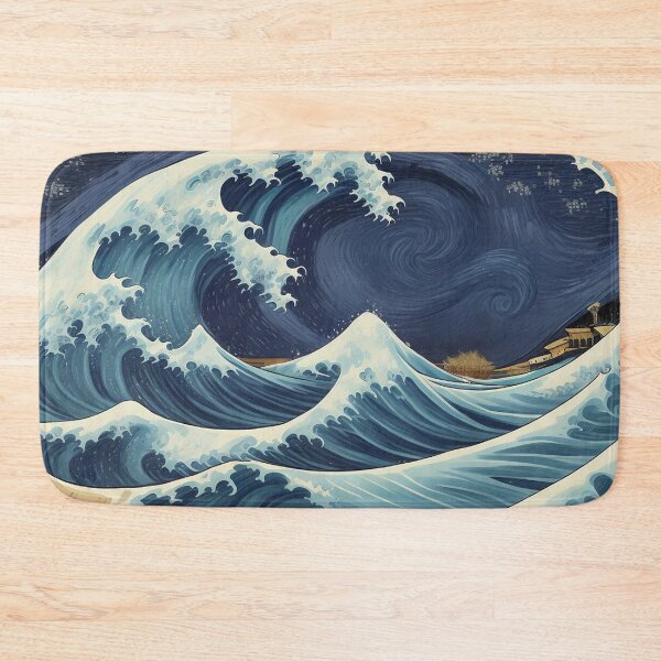 Item preview, Great Wave Kanagawa Japanese Hokusai Van Gogh Style designed and sold by Yellowriversss.