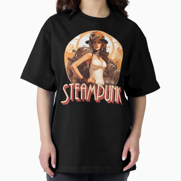 Victorian Vintage Steampunk Lady Oversized T-Shirt