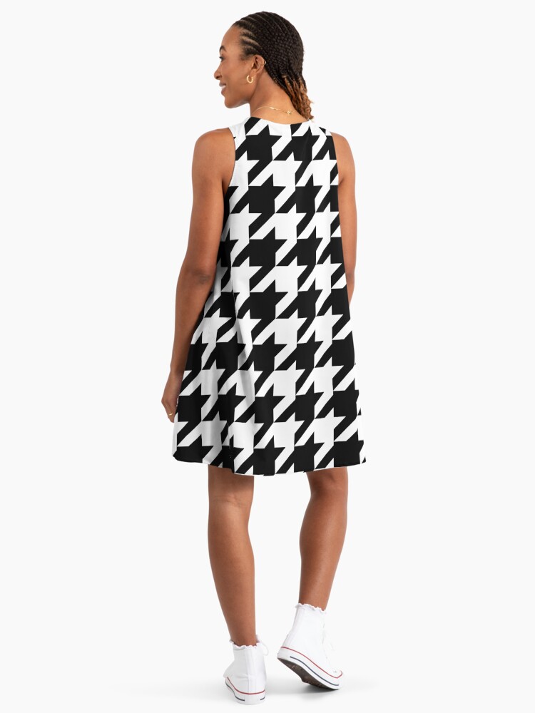 Classic Houndstooth - Large Print A-Line Dress