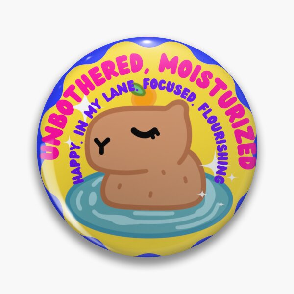 Item preview, Chilled Capybara bathing with orange on head designed and sold by brookedesu1.
