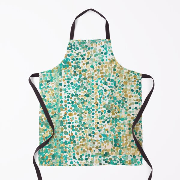 Item preview, Elegant Stylish Teal And Golden Pattern Watercolor Polka Dots designed and sold by Moonsiess.