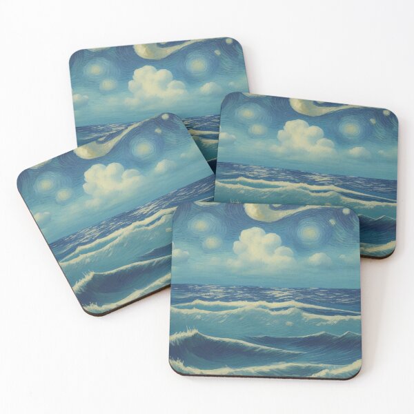 Item preview, Blue Ocean Seascape Star Night Sky designed and sold by Yellowriversss.