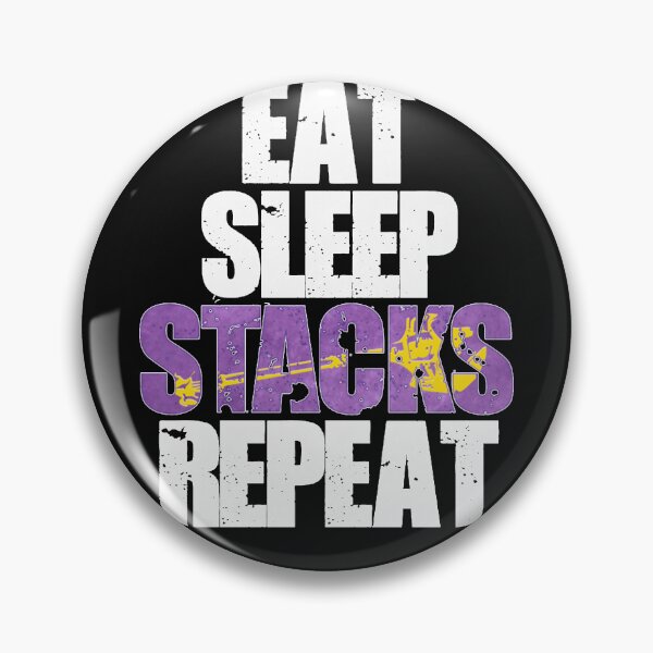 Artikelvorschau, Eat Sleep Stacks Repeat (Black) entworfen und verkauft von IngridKlaus.