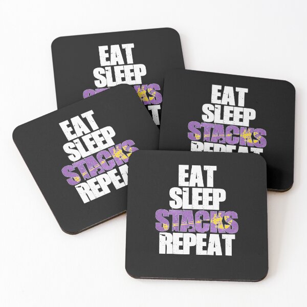 Item preview, Eat Sleep Stacks Repeat (Black) designed and sold by IngridKlaus.