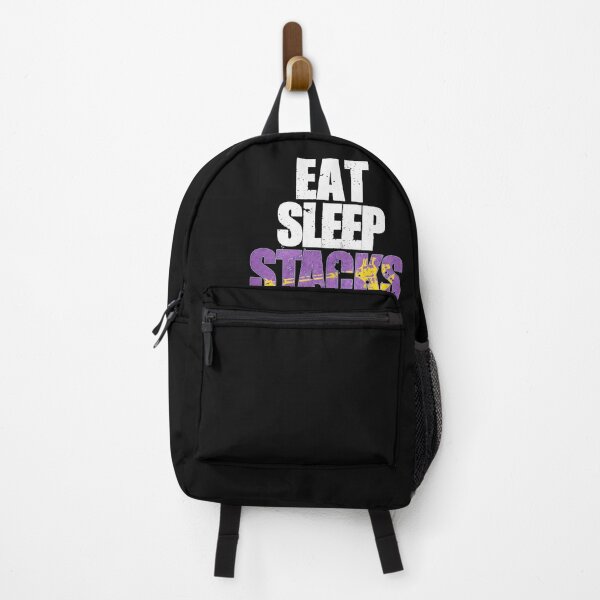 Item preview, Eat Sleep Stacks Repeat (Black) designed and sold by IngridKlaus.
