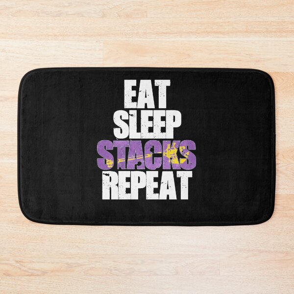 Item preview, Eat Sleep Stacks Repeat (Black) designed and sold by IngridKlaus.