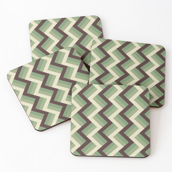 Item preview, Warm Green Tone Monochrome Chevron designed and sold by Deanmindvortex.