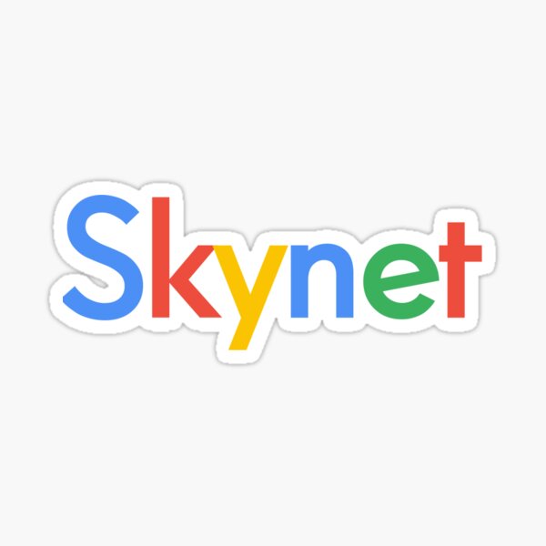 Skynet Google logo Parody kinda Funny Sticker
