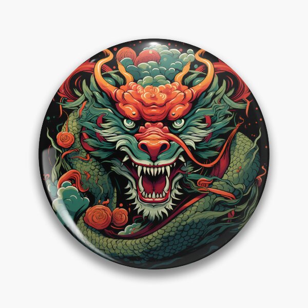 Item preview, Loong the Chinese Dragon Boho Eclectic Design designed and sold by Robert Diebold.