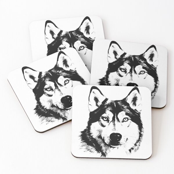 Item preview, Siberian Husky T-shirt Art Sticker designed and sold by allthis.
