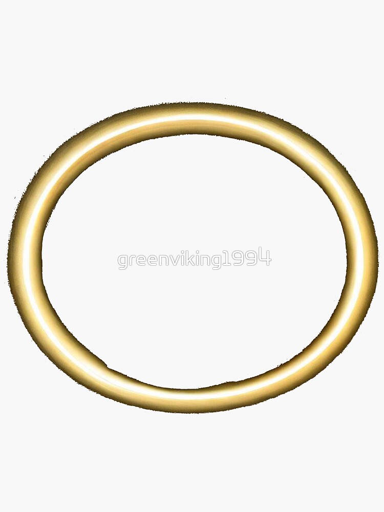 Golden Sonic Rings Sticker for Sale by greenviking1994