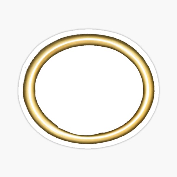 Gold Rings Sticker for Sale by AshWarren