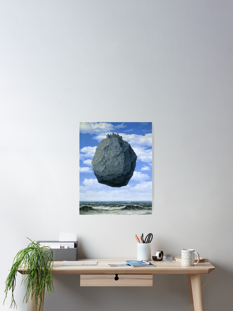 with border 27.5/" x 19.75/" Poster 2014 RENE MAGRITTE La chateau des Pyrenees