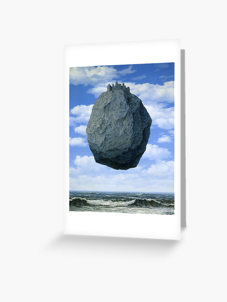 The Castle Of The Pyrenees Le Chateau De Pyrenees Rene Magritte Greeting Card By Lexbauer Redbubble