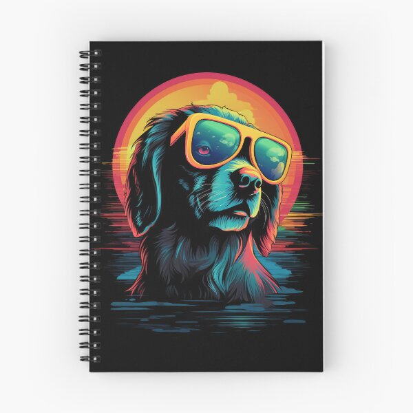 Item preview, Canine in Sunglasses with Retro Wave designed and sold by eyestetix.
