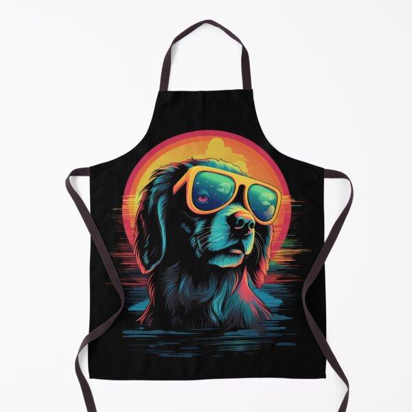 Item preview, Canine in Sunglasses with Retro Wave designed and sold by eyestetix.