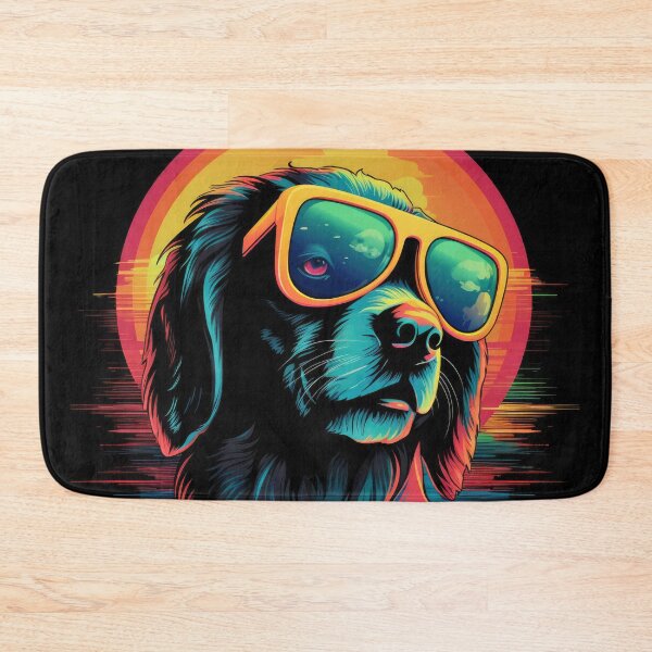 Item preview, Canine in Sunglasses with Retro Wave designed and sold by eyestetix.