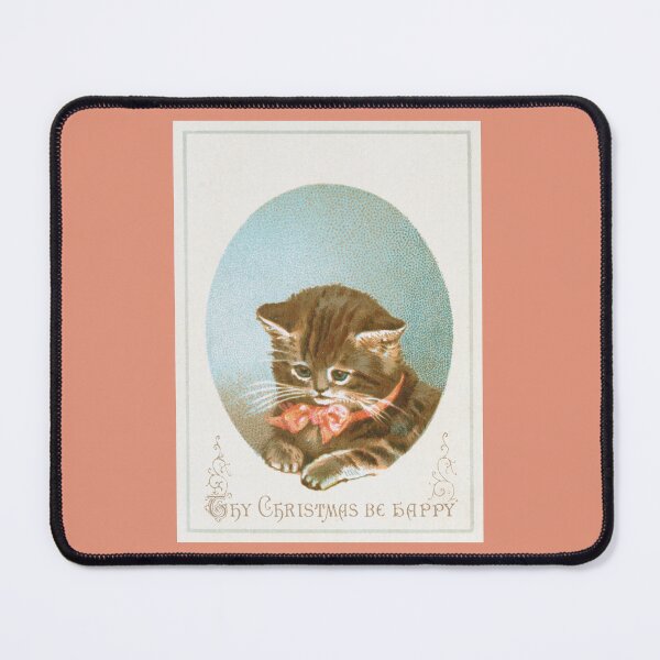 Item preview, Vintage Christmas Cat Illustration designed and sold by marie-inks.