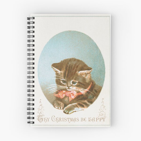 Item preview, Vintage Christmas Cat Illustration designed and sold by marie-inks.