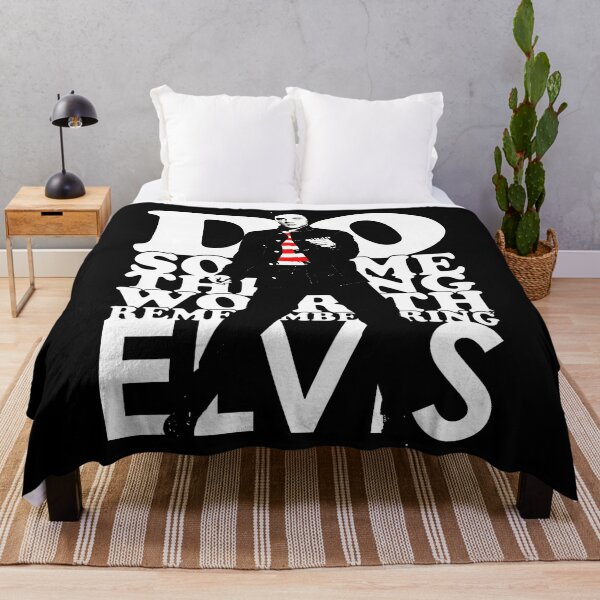 Vintage Elvis Presley Blanket Breathable Cozy Bed Blanket Multiple Sizes  For Adult Kids Teens Well-matched Bedroom Accessories(60x50in 150x125cm)