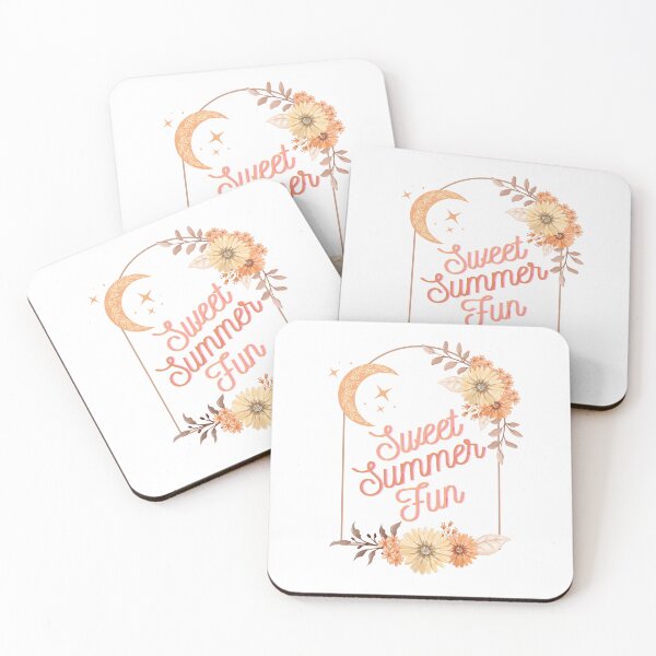 Item preview, Cute summery artwork features flowers and the moon designed and sold by goldenfloral2.