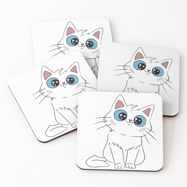 Item preview, white cat designed and sold by imae27.