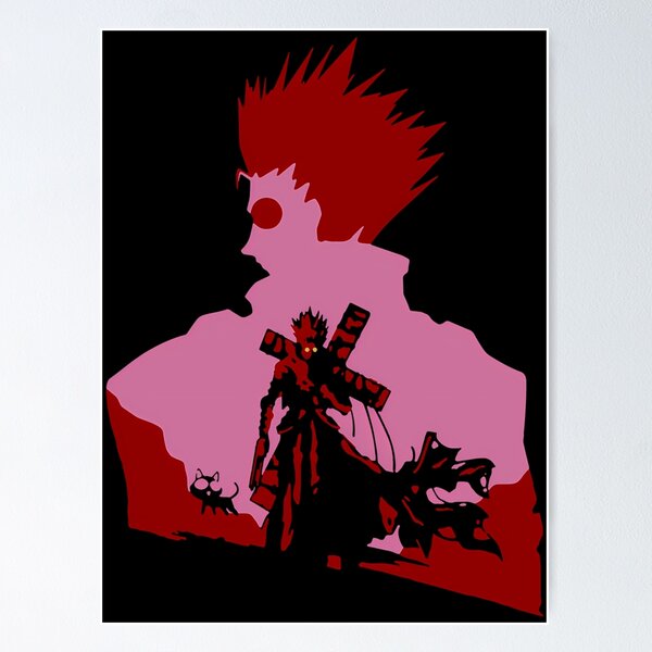 Quadro Decorativo Trigun Vash Poster Emoldurado 23x33cm