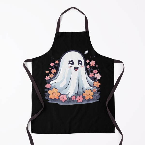 Item preview, Kawaii Halloween Ghost in Floral Garden designed and sold by Ridaelb.