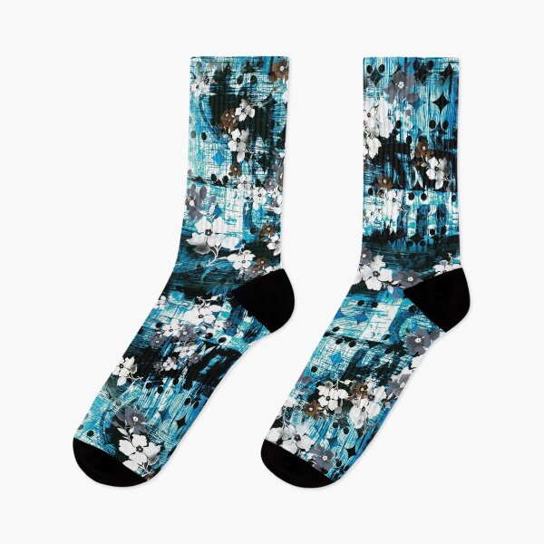 Item preview, tie-dye, blue, flower, florals, boho, ethnic, black, pattern designed and sold by mintdiamond21.