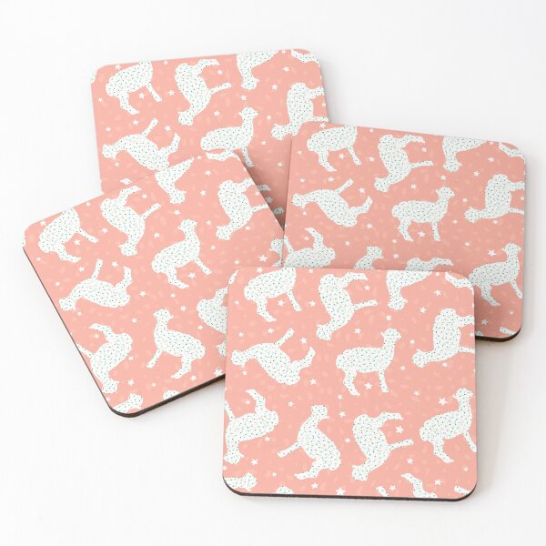 Item preview, Alpaca Sprinkle Sugar Cookie with Stars on Coral Pink Background designed and sold by Valerie Englehart.