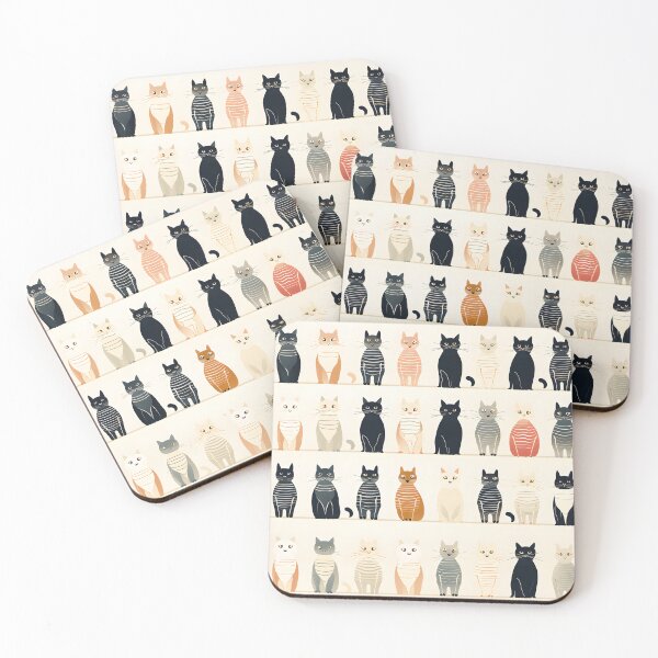 Item preview, Adorable Cat Artistry Seamless Pattern designed and sold by AlienSkinEyes.